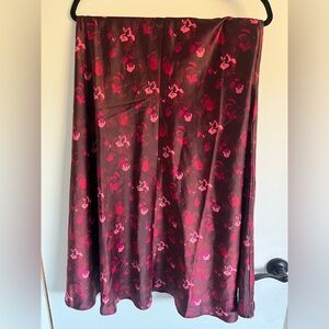 Satin maxi skirt